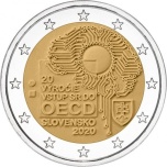 2 € юбилейная монета Словакия 2020 г. - 120-я годовщина вступления Словакии в ОЭСР