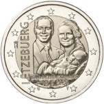 2 € юбилейная монета 2020 г. Люксембург - Рождение наследного Великого Герцога Чарльза