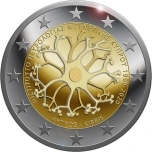 2 € юбилейная монета Кипр   2020 г. -30-летие Кипрского института неврологии и генетики