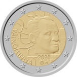 2 € юбилейная монета 2020 г. Финляндия - 100 лет со дня рождения Вяйнё Линна