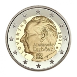 2 € юбилейная монета Словакия 2021 г. - 100 лет со дня рождения Александра Дубчека
