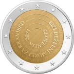  2 € юбилейная монета  2021 г. Словения  -200-летие основания Национальный музей Словении Крайны