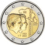 Belgia 2€ erikoisraha 2021 - Sata vuotta Belgian ja Luxemburgin talousliiton muodostamisesta (Blister)