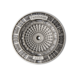 «Пантеон» -  Соломоновы Острова. 10 $ 2021 г. 99,9% серебряная монета, с антик обработкой, 100 г.