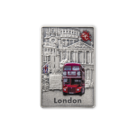 ”Splash of Colour" City Edition. London. Samoa 5$ 2021 Antique finish 99,9% silver coin, 2 oz