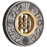"Игры сквозь века" . Тувалу  2$ 2022 г.99,9% серебряная монета с антик обработкой, 2-унции.