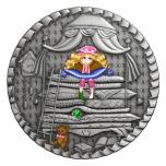  The Princess and the Pea. Niue 1$ 2021 1 oz 99,9% silver coin with green cristal