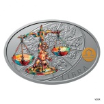 Silver coin Sign of Zodiac - Libra. Niue 1 $ 2021 99,9% silver coin 1 oz 