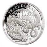 Chinese Trade Dollar. Saint-Helena, Ascension and Tristan da Cunha 1 £ 2021 99,9 % silver coin, 1 oz