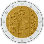 Slovakkia 2022 a 2 € juubelimünt -  Mandri-Euroopa esimese kaevandusest vee väljapumpamiseks kasutatud aurumasina ehitamise 300. aastapäev
