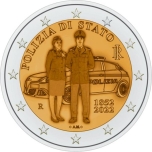  2 € юбилейная монета  2022 г. Италия - 170-летие со дня основания Итальянской национальной полиции. 
