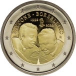 Itaalia 2022 a 2€ juubelimünt - Judges Giovanni Falcone ja Paolo Borsellino 30. surma aastapäev