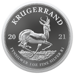  Krugerrand South-Africa 2021 Fine Silver proof coin, 1 oz