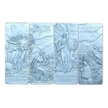 „Lady Liberty Set. Barbados 4 x 5$ 2022 antique finish 99,9% silver coin with "Blue Ice Nano Coating" 4x 1 oz