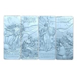 „Lady Liberty Set. Barbados 4 x 5$ 2022 99,9% silver coin with "Blue Ice Nano Coating" 4x 1 oz