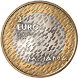 Sloveenia 2022a 3 € juubelimünt - Maalikunstnik Matija Jama 150. sünniaastapäev