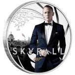 James Bond - Skyfall. Tuvalu 1/2 $2022 99,9% hopearaha väripainatuksella, 15,53 g,