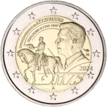 2 € юбилейная монета 2024 г. Люксембург - 175 лет со дня смерти Великого Герцога Люксембурга Виллема II 