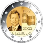 2 € юбилейная монета 2022 г. Люксембург - 50-летие флага Люксембурга