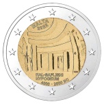2 € юбилейная монета  2022.г. Мальта - Мегалитический храм Хал-Сафлиени