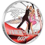 James Bond - 007 ja kuoleman katse. Tuvalu 1/2 $2022.v. 99,9% hopearaha väripainatuksella, 15,53 g,