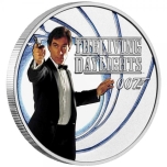 James Bond - 007 vaaran vyöhykkeellä. Tuvalu 1/2 $2022.v. 99,9% hopearaha väripainatuksella, 15,53 g,