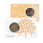Latvia 2€ commemorative coin 2022 - The centenary of Latvijas Banka – financial literacy coin card
