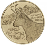 Fauna and flora in Slovakia. the Tatra chamois. Slovakia 5€ 2022 commemorative coin