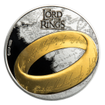 "The Lord of the RingsTM" Samoa 1/2 $ 2022 Silver Plated base metal Coin with 24 K Gold plating