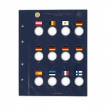  Coin sheets VISTA, for 2-Euro coins "30 years EU-Flagge" - 2 sheets in set