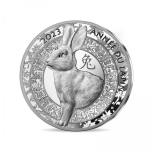 Год Кролика 2023 г.- Франция 10 € 2023 г. 99,9% серебряная монета, 22,2 г. 