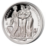 The Three Graces. Tristan da Cunha 5£ 2021 5 oz 99,9% silver coin