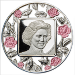 Lady Diana. Djibouti 200 Fr. 2022. 2 oz 99,9% silver coin Pink Enamel