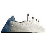 "Корабль мечты - RMS TItanic".  Соломоновы острова 10 $ 2022 99,9% серебряная монета, 5 унции