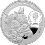 Будда  Bhaiṣajyaguru & Год Кролика 2023 г.- Самоа, 5$, 2023. г. 99,99% серебряная монета, 31,1 g