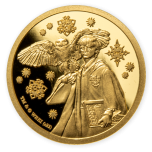 Гарри Поттер - Самоа 50 $ 2022 г.  99,99% золотая монета 0,5 г.