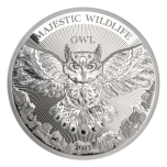 Majestic Wildlife. The Owl Samoa 25$ 2023 99,9% Silver Coin. 1  Kilo 