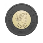 Дань уважения королеве Елизавете II. Канада 2$ 2022 г., медно - никелиевая монета.