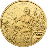 The Twelve Olympians in the Zodiac - Hera & Aquarius Samoa 0.20 $ 2022 Gold plated Copper/Nickel coin