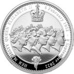 Kuningatar Elizabeth II - Niue Saarenvaltio 2022 v. 2,5$  99,9% hopearaha. 31,103g