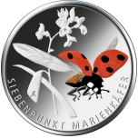 "Hyönteisten ihmemaa. Leppäkerttu" -  Saksa 5€ 2023 perusmetalli raha, 9 g