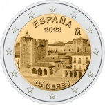 2 € юбилейная монета 2023 г. Испания - Старый город Касерес