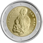 2 € юбилейная монета 2023 г. Сан - Марино 500 лет со дня смерти Перуджино 