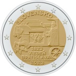 Slovakia 2€ commemorative coin 2023 - 200th Anniversary of the Regular Start of Horse-drawn Express Mail Vienna - Bratislava