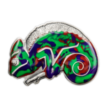 „Shift of Colours: The Chameleon" Barbados 5$ 2023 99,9% silver coin with Thermochromic Enamel Colour 3 oz