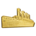 "Корабль мечты - RMS TItanic".  Соломоновы Острова 10 $ 2023 г. 99,9% золотая монета. 1 гр