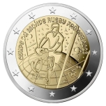 2 € юбилейная монета Франция 2023.г. - Чемпионат мира по регби 2023 во Франции 