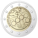 2 € юбилейная монета  2023 г. Кипр - 60-летие Центрального банка Кипра 