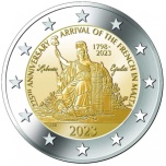 Malta 2€ commemorative coin 2023 -The arrival of the French in Malta in 1798