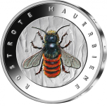 "Wonderland of insects" - Red mason bee. Germany 5€ 2023 commemorative coin